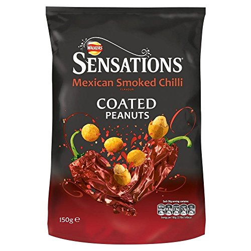Walkers Sensations Mexican Smoked Chilli Coated Peanuts (165g) - Packung mit 6 von Walkers (Crisps, Snacks & Dips)