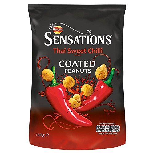 Walkers Sensations Thai Sweet Chili Coated Peanuts (165g) - Packung mit 2 von Walkers (Crisps, Snacks & Dips)