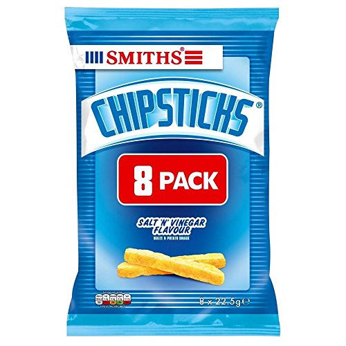 Walkers Smiths Chipsticks - Salt & Vinegar (8x22g) - Packung mit 6 von Walkers (Crisps, Snacks & Dips)