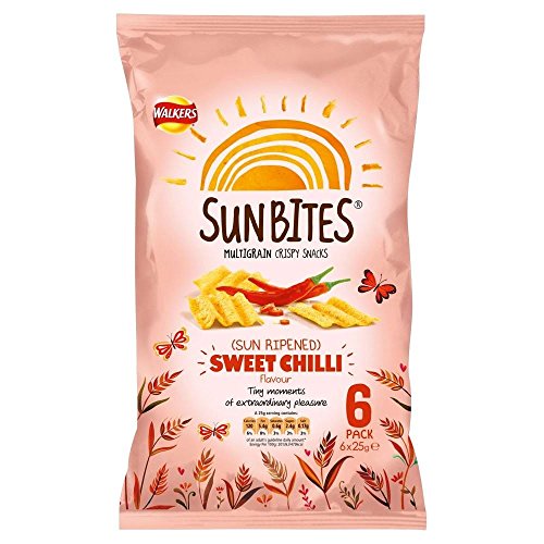 Walkers SunBites Vollkorn Snacks - Sonne gereiften Süße Chilli (6x25g) - Packung mit 6 von Walkers (Crisps, Snacks & Dips)