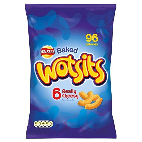 Walkers Wotsits Really Cheesy Puffs Corn (6x17.5g) - Packung mit 2 von Walkers (Crisps, Snacks & Dips)