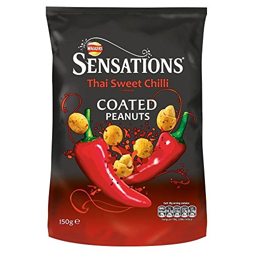 Wanderer Empfindungen Thai Sweet Chili Beschichtet Erdnüsse (165G) von Walkers