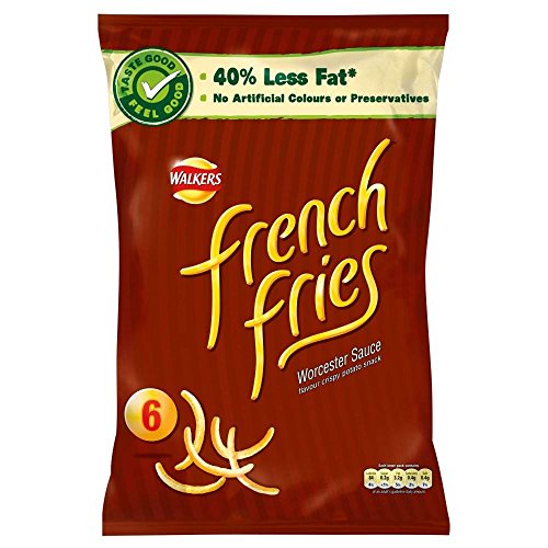 Wanderer Französisch Fries - Worcester Sauce (6x19g) - Packung mit 2 von Walkers (Crisps, Snacks & Dips)