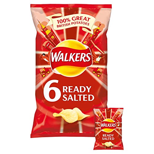 Walkers Crisps Ready Salted 6 x 25g von Walkers