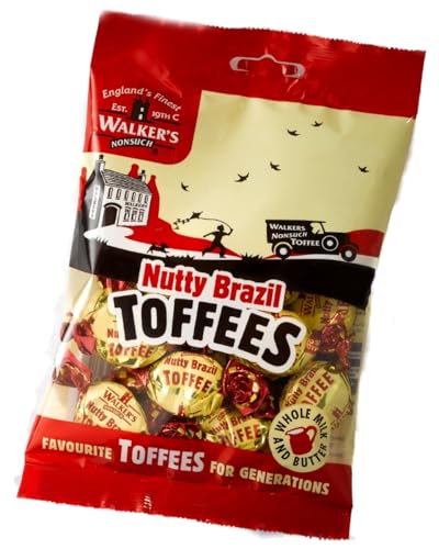 Walkers Nonsuch Nutty Brazil Toffees, 150 g, 12 Stück von Walkers Nonsuch