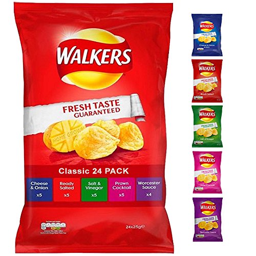 Walkers Chips Paket Classic Variety 24 x 25 g von Walkers