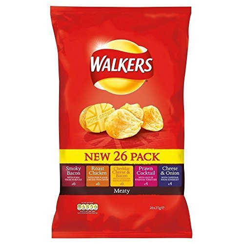 Walkers Crisps - Meaty Variety (26x25g) by Groceries von Walkers