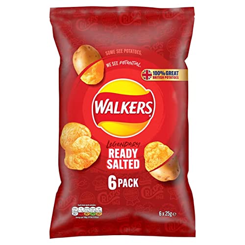 Walkers Crisps Ready Salted 6-Pack / 6 x 25g von Walkers