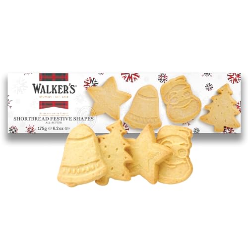 Walkers Festive Shapes Shortbread, 1er Pack (1 x 175 g) von Walkers