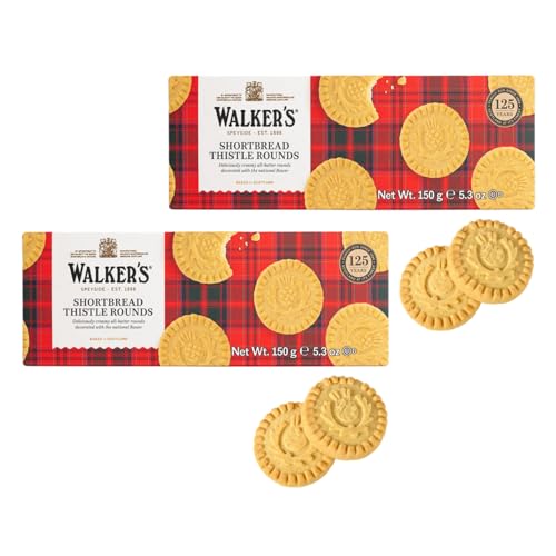 Walkers | Runde schottische Mürbeteigkekse mit Butter und Salz | Englische Kekse mit gesalzenem Buttergeschmack – 2 Box Walkers | Runde schottische Mürbeteigkekse mit Butter und Salz | Englische Kekse mit gesalzenem Buttergeschmack – 2 Box von Walkers