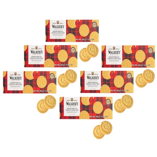 Walkers | Runde schottische Mürbeteigkekse mit Butter und Salz | Englische Kekse mit gesalzenem Buttergeschmack – 6 Box Walkers | Runde schottische Mürbeteigkekse mit Butter und Salz | Englische Kekse mit gesalzenem Buttergeschmack – 6 Box von Walkers