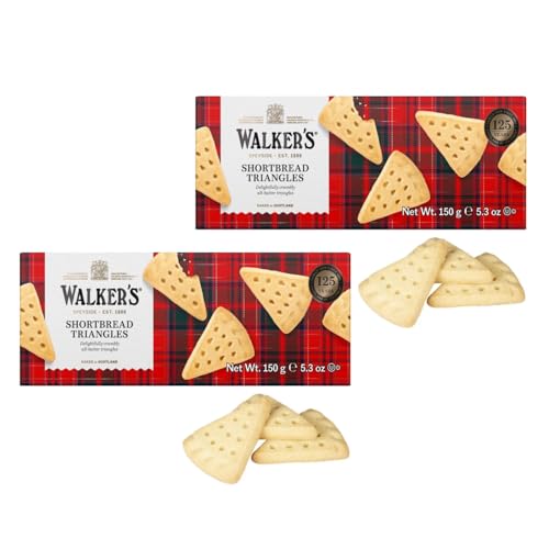 Walkers | Schottische dreieckige Kekse | Mürbeteigkekse Buttersalz - 2 Karton | Traditionelle englische Shortbread-Kekse mit reiner Butter Walkers | Schottische dreieckige Kekse | Mürbeteigkekse Buttersalz - 2 Karton | Traditionelle englische Shortbread-Kekse mit reiner Butter von Walkers