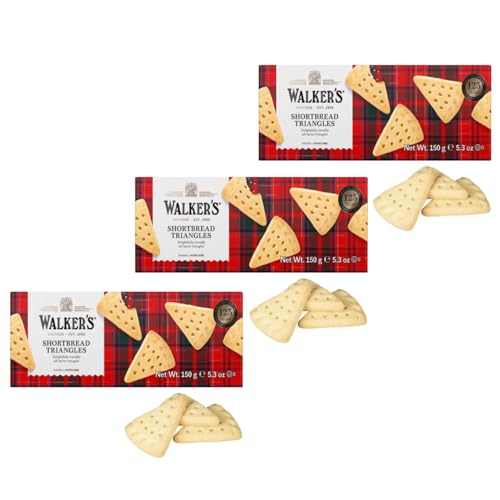 Walkers | Schottische dreieckige Kekse | Mürbeteigkekse Buttersalz - 3 Karton | Traditionelle englische Shortbread-Kekse mit reiner Butter Walkers | Schottische dreieckige Kekse | Mürbeteigkekse Buttersalz - 3 Karton | Traditionelle englische Shortbread-Kekse mit reiner Butter von Walkers