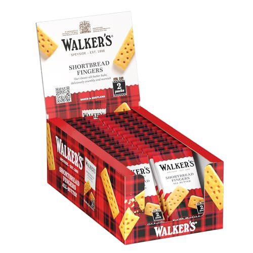 Walkers Shortbread Fingers – 24er Pack (24 x 40g) – Traditionelles Buttergebäck in Finger-Form nach schottischem Rezept von Walkers