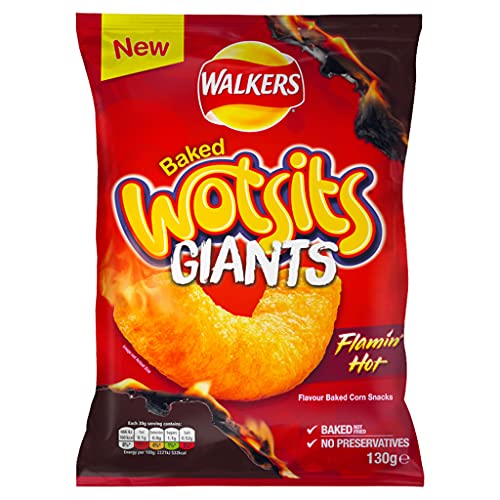 Walkers Wotsits Giants Flamin' Hot Sharing Snacks, 130 g von Walkers