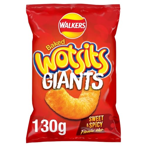 Walkers Wotsits Giants Flamin' Hot Sharing Snacks, 130 g von Walkers