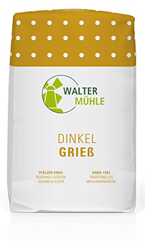 Dinkelgrieß unbehandelt| Grieß | Walter Mühle | 1kg (10 Pack) | Premium Bäckerqualität | Natur Pur von Walter Mühle