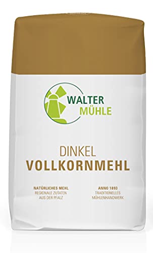 Dinkelvollkornmehl unbehandelt| Dinkel | Walter Mühle | 1kg (10 Pack) | Premium Bäckerqualität | Natur Pur von Walter Mühle