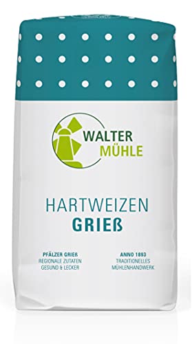 Hartweizengrieß unbehandelt| Grieß | Walter Mühle | 1kg (10 Pack) | Premium Bäckerqualität | Natur Pur von Walter Mühle