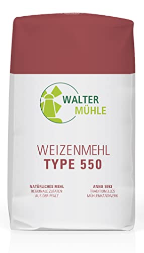 Weizenmehl unbehandelt| Type 550 | Walter Mühle | 1kg (10 Pack) | Premium Bäckerqualität | Natur Pur von Walter Mühle