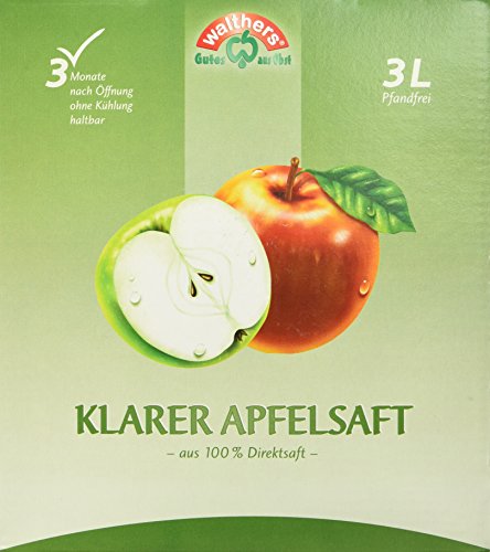 Walthers Apfelsaft Direktsaft klar (1 x 3 l Saftbox) von Walther's