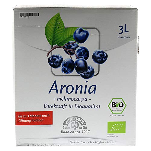 Walthers Bio Aronia Muttersaft (Direktsaft), 1er Pack (1 x 3 l Saftbox) von Walther's