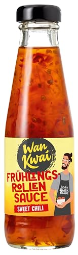 Wan Kwai Frühlingsrollen Dip Sauce 6 x 200ml - Süß-scharf, Allrounder, Fingerfood, asiatische Köstlichkeiten, 16% rote Chilischoten. Wan Kwai Frühlingsrollen Dip Sauce 6 x 200ml - Süß-scharf, Allrounder, Fingerfood, asiatische Köstlichkeiten, 16% rote Chilischoten. von Wan Kwai