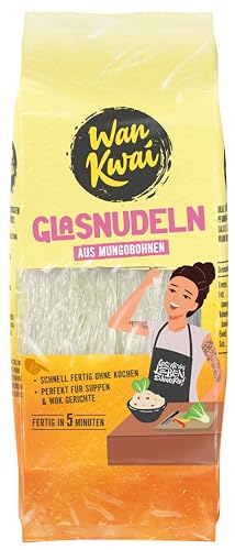 Wan Kwai Glasnudeln 100g – Asiatische Vielfalt für Genießer! Glutenfrei, aus Mungobohnenstärke & Wasser. Ideal für Suppen, Wok- und Pfannengerichte sowie Salate. Zarte Textur, in 5 Minuten fertig. Wan Kwai Glasnudeln 100g – Asiatische Vielfalt für Genießer! Glutenfrei, aus Mungobohnenstärke & Wasser. Ideal für Suppen, Wok- und Pfannengerichte sowie Salate. Zarte Textur, in 5 Minuten fertig. von Wan Kwai