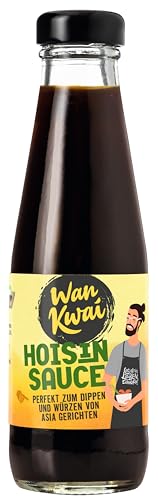 Wan Kwai Hoisin Sauce 6 x 200ml - Vielseitig einsetzbar für Dippen, Marinieren und Würzen - Würziger, leicht süßer Geschmack mit Sesam und Sternanis. von Wan Kwai