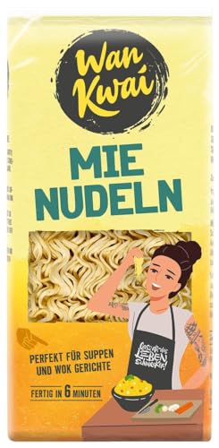 Wan Kwai Mie-Nudeln 250g: Vielseitig einsetzbar in Suppen und Wok-Gerichten, schnell zubereitet in 6 Minuten, entdecke den Geschmack der asiatischen Küche und profitiere von hochwertigen Zutaten. von Wan Kwai