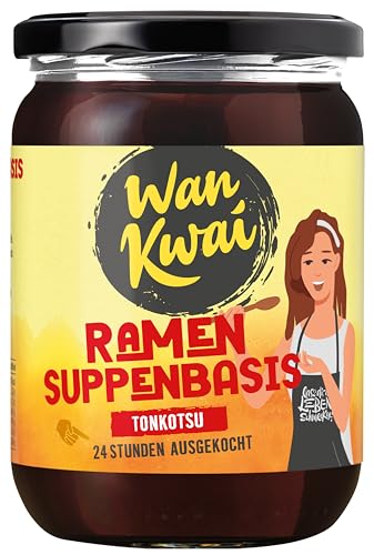 Wan Kwai Ramen Suppenbasis Tonkotsu 6 x 500ml – Kräftige Brühe für authentische, selbstgemachte Ramen Suppen. von Wan Kwai