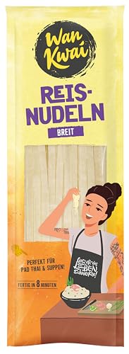 Wan Kwai Reisnudeln breit 250g – Authentische Vielfalt für Pad Thai, Suppen & mehr. Vegan & glutenfrei. Schnell fertig in 8 Minuten. Wan Kwai Reisnudeln breit 250g – Authentische Vielfalt für Pad Thai, Suppen & mehr. Vegan & glutenfrei. Schnell fertig in 8 Minuten. von Wan Kwai
