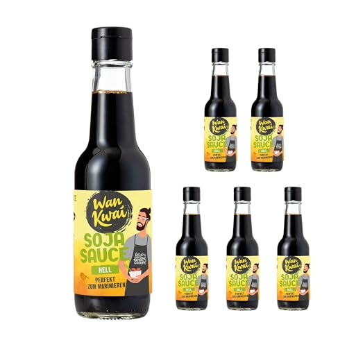 Wan Kwai Sojasauce Hell 6 x 250ml - Für eine leichte Süße in Pfannengerichten, Suppen und Salaten, Praktisches 6er Pack Wan Kwai Sojasauce Hell 6 x 250ml - Für eine leichte Süße in Pfannengerichten, Suppen und Salaten, Praktisches 6er Pack von Wan Kwai