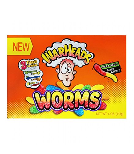 Warheads Sour and Chewy Worms Bonbons, 113 g von Warheads