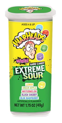 Warheads Minigröße extrem saure Hartbonbons, 49 Gramm (Packung mit 12) von Warheads