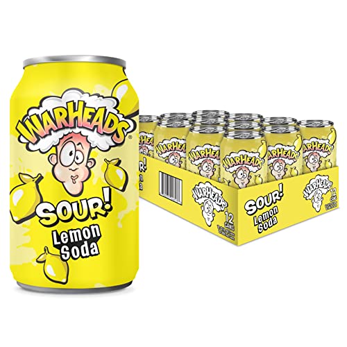 Warheads - Saures fruchtiges Soda mit klassischen Warheads-Geschmacksrichtungen, 12 x 255 ml Dosen (US-Import) (Zitrone) von Warheads
