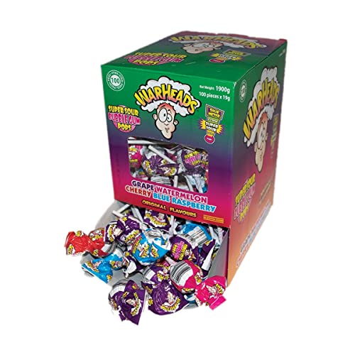 Warheads Super Sour Bubble-gum-Pops 19g x 100 Stück Warheads Super Sour Bubble-gum-Pops 19g x 100 Stück von Warheads