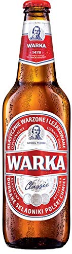 18 Flaschen a 0,5L Warka Pils a 5,2% vol. inc. 1.60€ MEHRWEG Pfand Polen von Warka