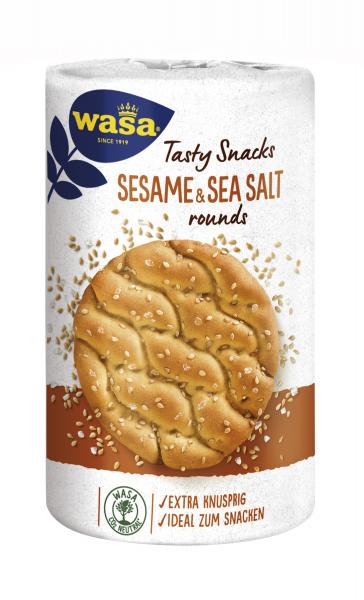 Wasa Tasty Snacks Sesame & Sea Salt rounds von Wasa