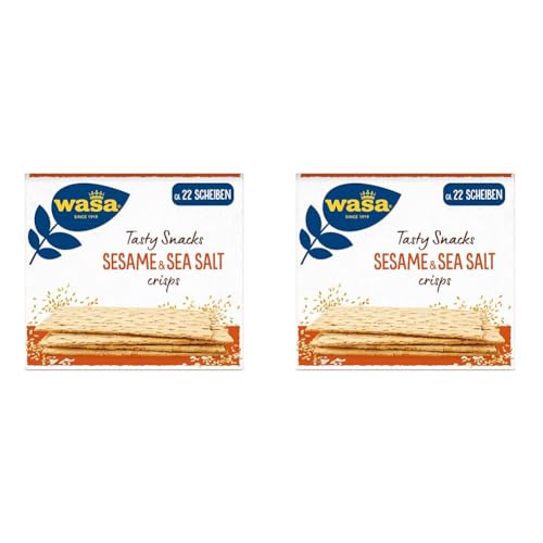 Wasa Knäckebrot, Sesam & Meersalz, 190 g (Packung mit 2) von Wasa
