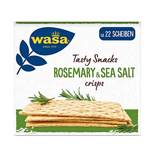 Wasa Knäckebrot Tasty Snacks Crisp Rosmarin, 10er Pack (10 x 190g) von Wasa