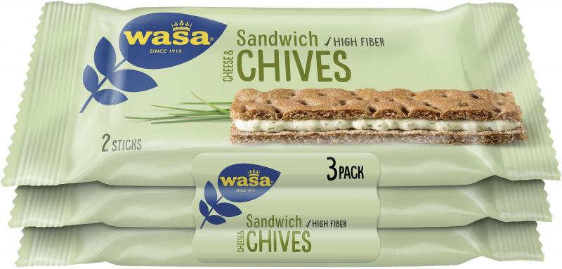 Wasa Knäckebrot Sandwich Käse & Schnittlauch von Wasa