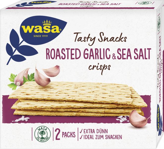 Wasa Knäckebrot Tasty Snacks Crisps Roasted Garlic & Sea Salt Wasa Knäckebrot Tasty Snacks Crisps Roasted Garlic & Sea Salt von Wasa