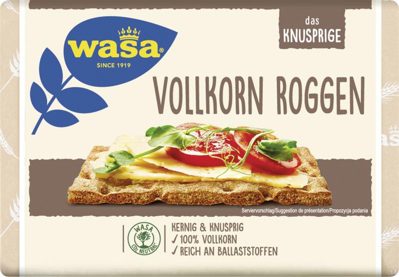 Wasa Knäckebrot Vollkorn Roggen Wasa Knäckebrot Vollkorn Roggen von Wasa