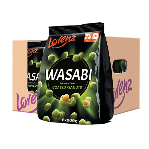 Lorenz Snack World Wasabi Erdnüsse Großpack, 6er Pack (6 x 800 g) von Lorenz Snack World