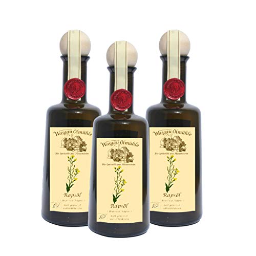 Wasgau Ölmühle - Bio Rapsöl - 3 x 500ml - kaltgepresst, naturbelassen Wasgau Ölmühle - Bio Rapsöl - 3 x 500ml - kaltgepresst, naturbelassen von Wasgau Ölmühle