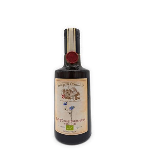 Wasgau Ölmühle - Bio Schwarzkümmelöl - 500ml - kaltgepresst, naturbelassen, Größe:500 ml Wasgau Ölmühle - Bio Schwarzkümmelöl - 500ml - kaltgepresst, naturbelassen, Größe:500 ml von Wasgau Ölmühle