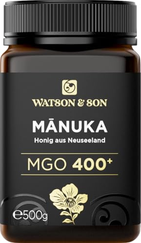 Watson & Son Manuka Honig MGO 400+ 500g | Premium Qualität aus Neuseeland von Watson & Son