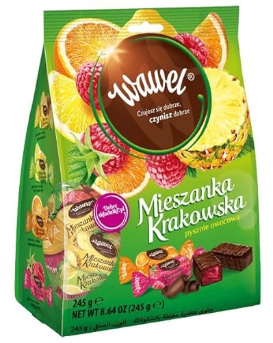 Wawel "Mieszanka Krakowska" Geleebonbons in Schokolade 245 g von Wawel