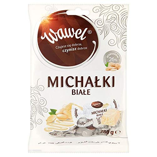 Konfekt "Michalki Biale" mit Erdnüssen in weißer Glasur 280 g von Wawel
